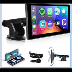 Wireless Carplay Screen for Car,7inch 1080P HD IPS Touch Screen Portable Car Radio Audio Receivers,