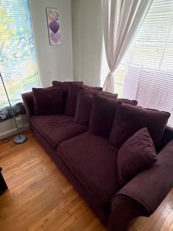 Purple couch and matching chair