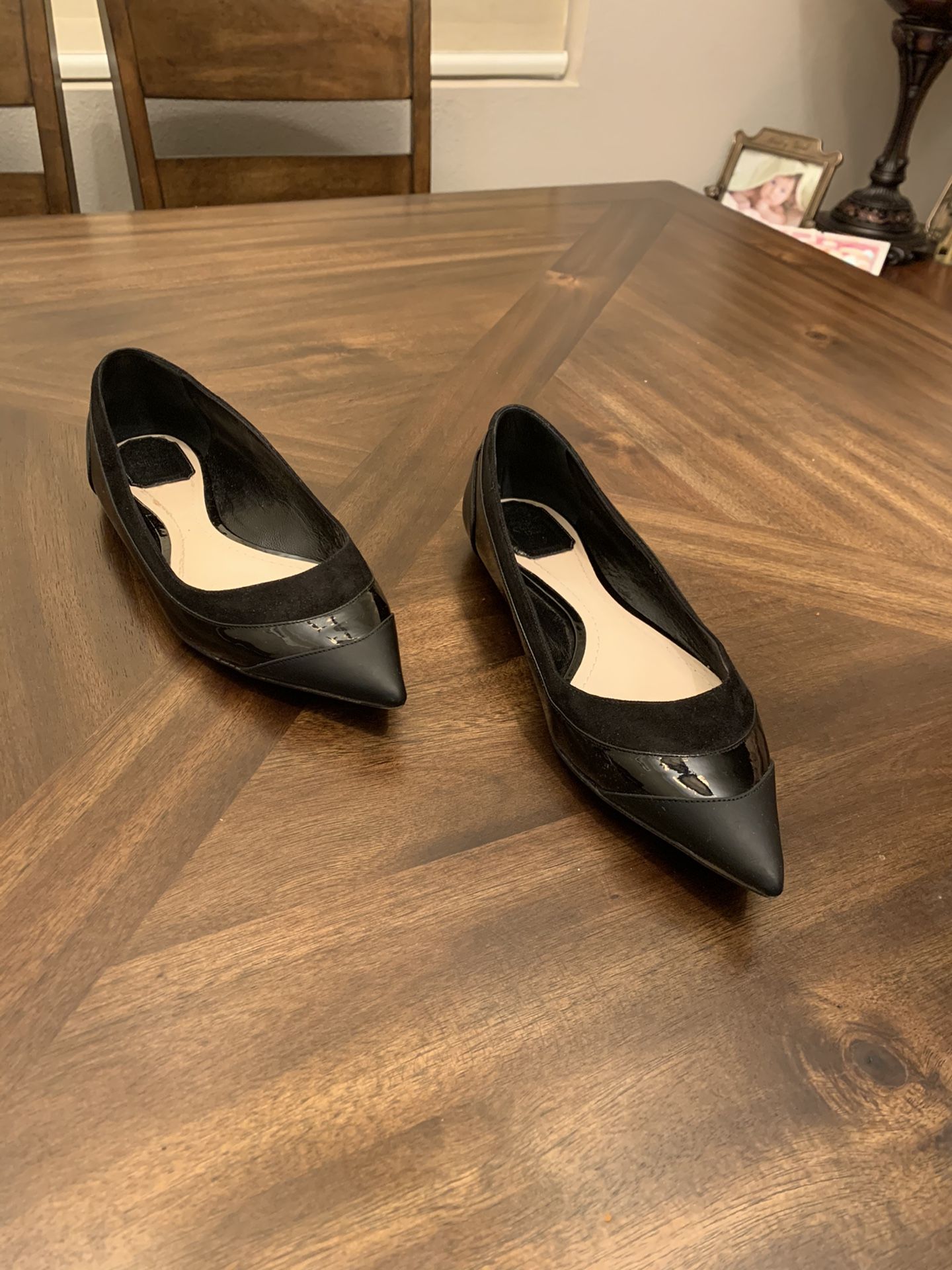 Christian Dior women’s flats loafers black leather