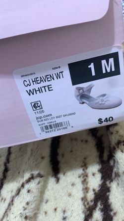Christie & JILL  white girls shoes.