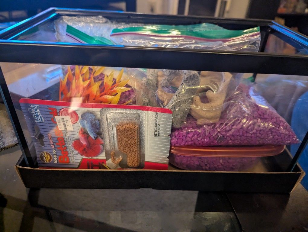 Betta Tank With Extras!