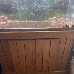 Wood Fish Tank Stand With Underneath Storage, Holds A 45 Gallon Fish Tank