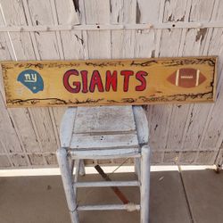 Wood NY Giants Football Sign - $25