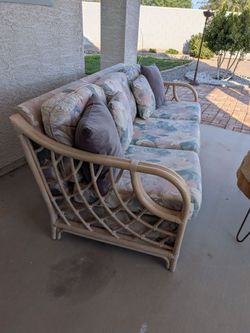 Rattan couch