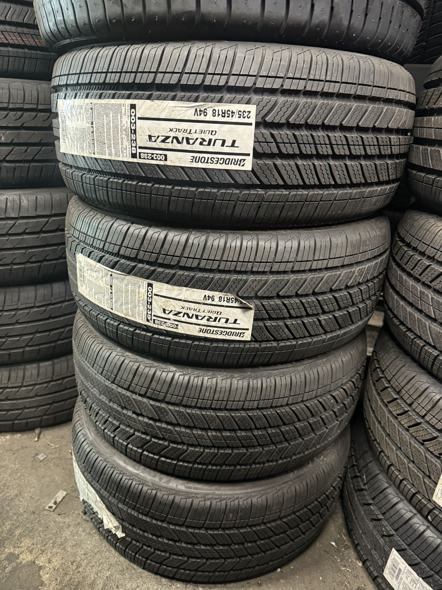 235/45/18 Bridgestone 4 New Tires Installed And Balanced 50,000 Miles Warranty 