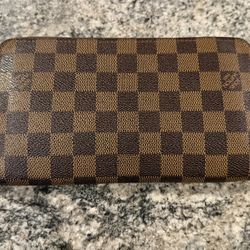 💯 Authentic Louis Vuitton Zippy Organizer Damier Ebene Wallet