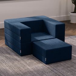 Jaxx Convertible Sleeper Chair and Ottoman/twin Size Bed