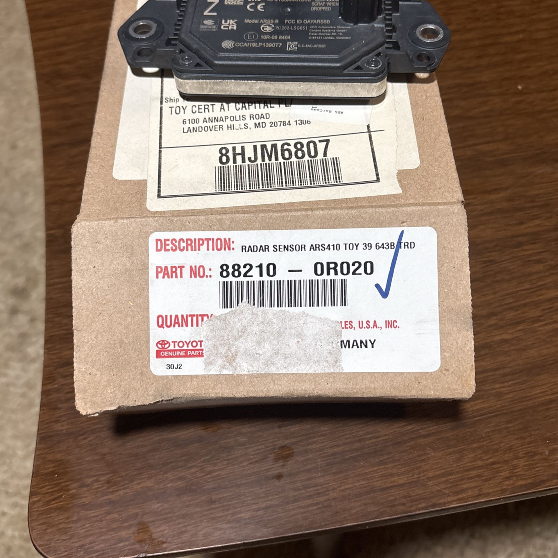 OEM 88210-0R020 Cruise Control Distance Sensor Radar For Toyota RAV4 2019-2023
