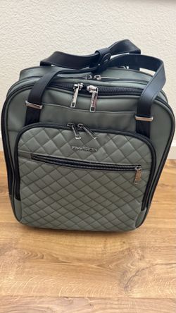 Empsign carry on rolling bag, fits 15” laptop, olive green
