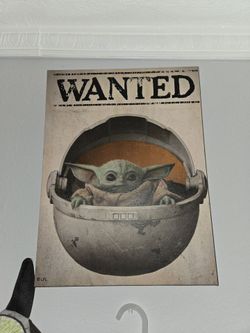Star Wars The Child Grogu Wanted Canvas Print