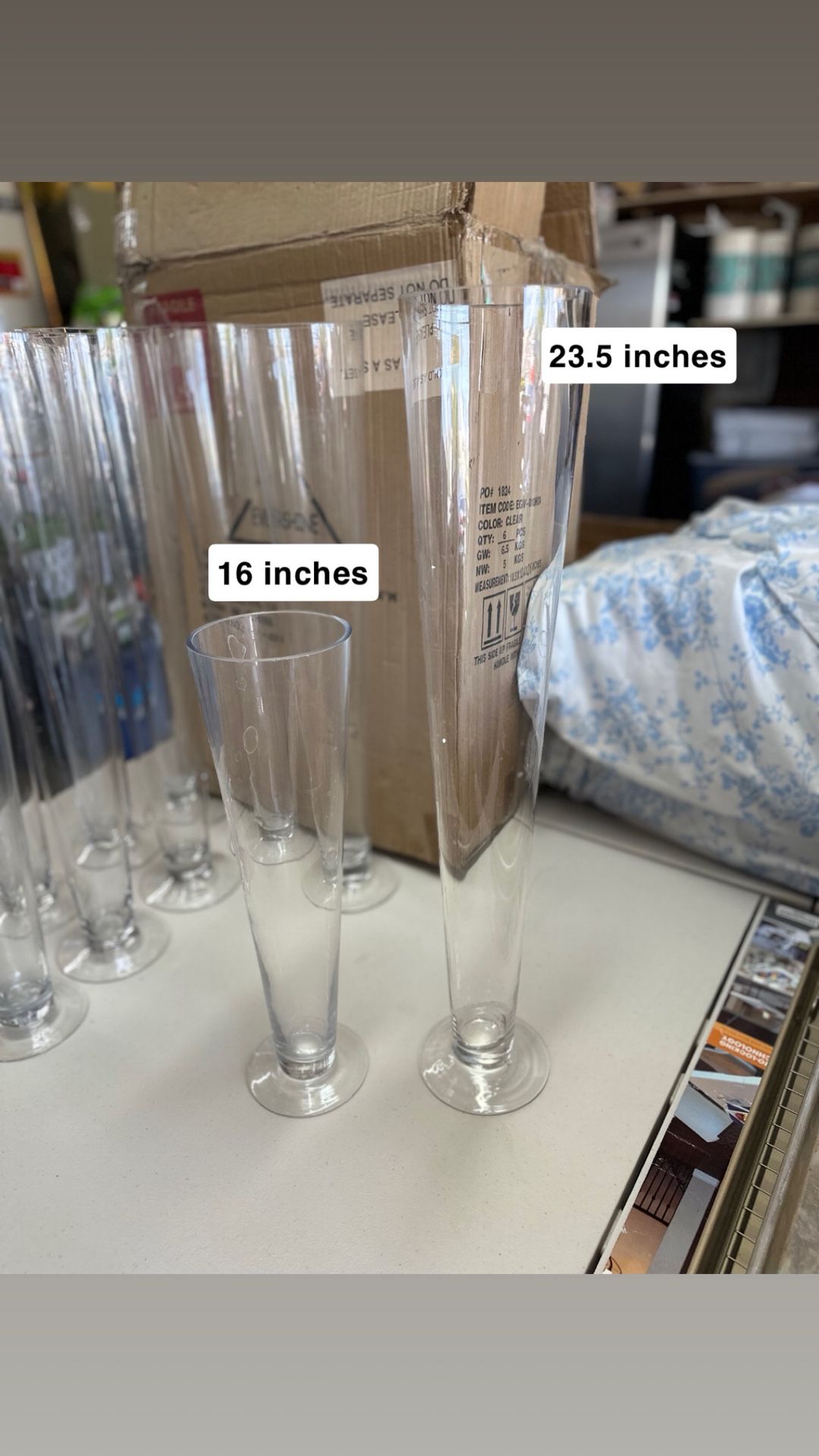 Set of 11 Trumpet Vases – Perfect for Weddings & Events