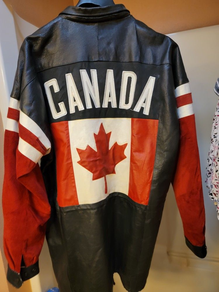 Leather Jacket W/hood