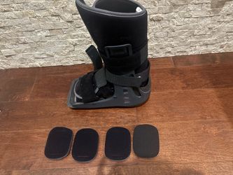 Black Orthopedic Walking Boot with Foam Inserts