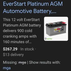 EVERSTART PLATINUM MGA H8 
