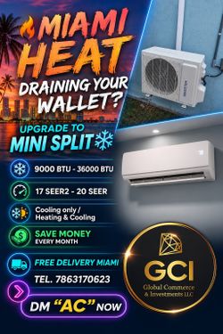 Mini Split AC 9000 BTU - 36000 BTU