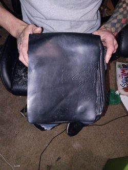 Gianni Versace 1989 men's leather shoulder bag