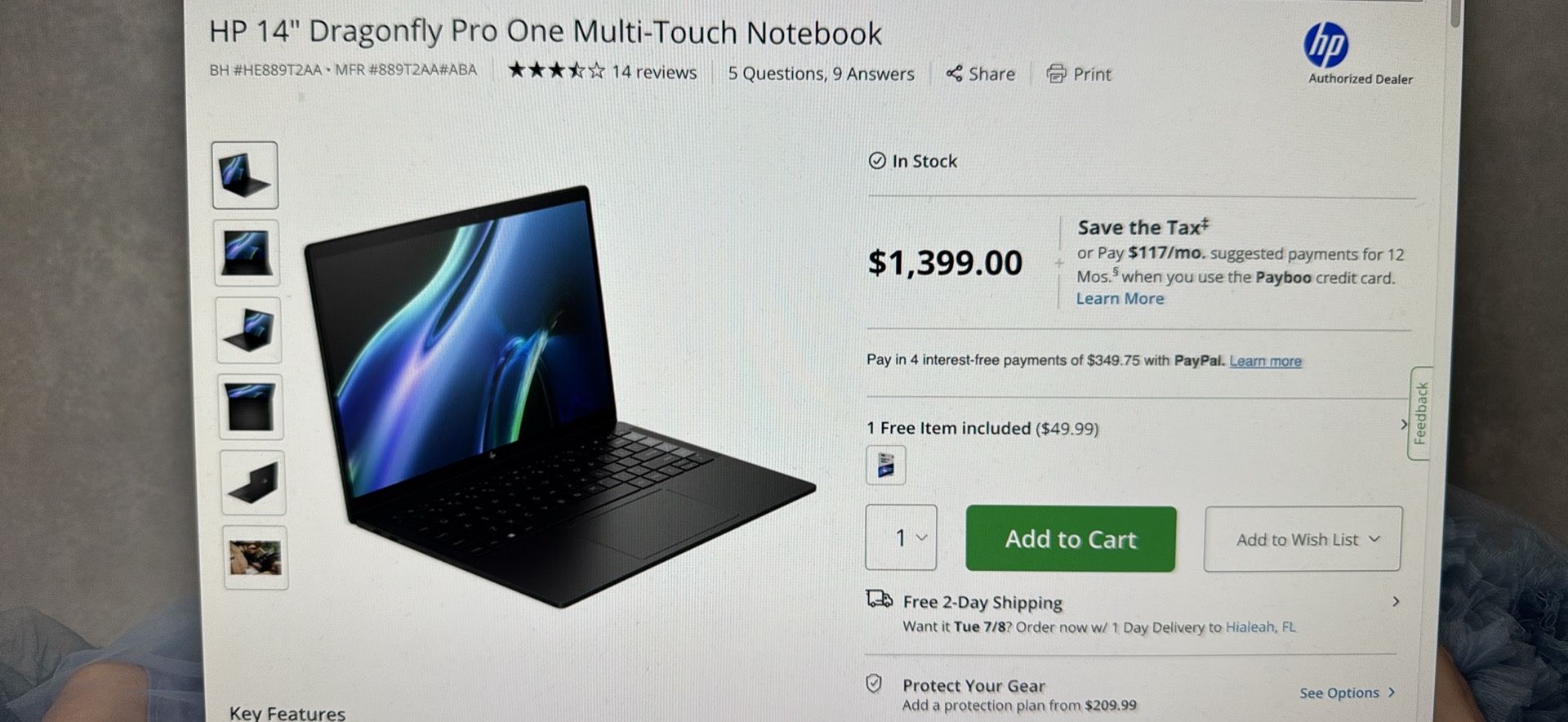 HP Dragonfly Pro One Notebook Laptop 5g Modem