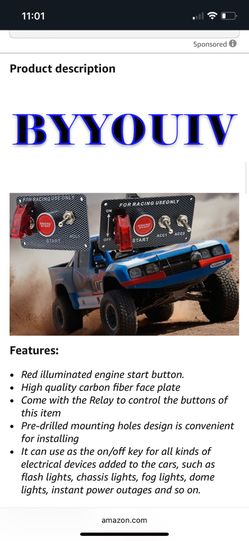 3-in-1 Universal 12V Racing Ignition Switch Panel - Push Button Toggle for Race Car, Boat, Truck 