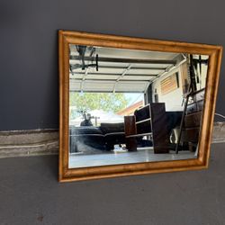 Vintage Oak Mirror 