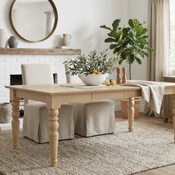 Pottery Barn Extendable Dining Table | Solid Wood | Seats 6–8 | Farmhouse 