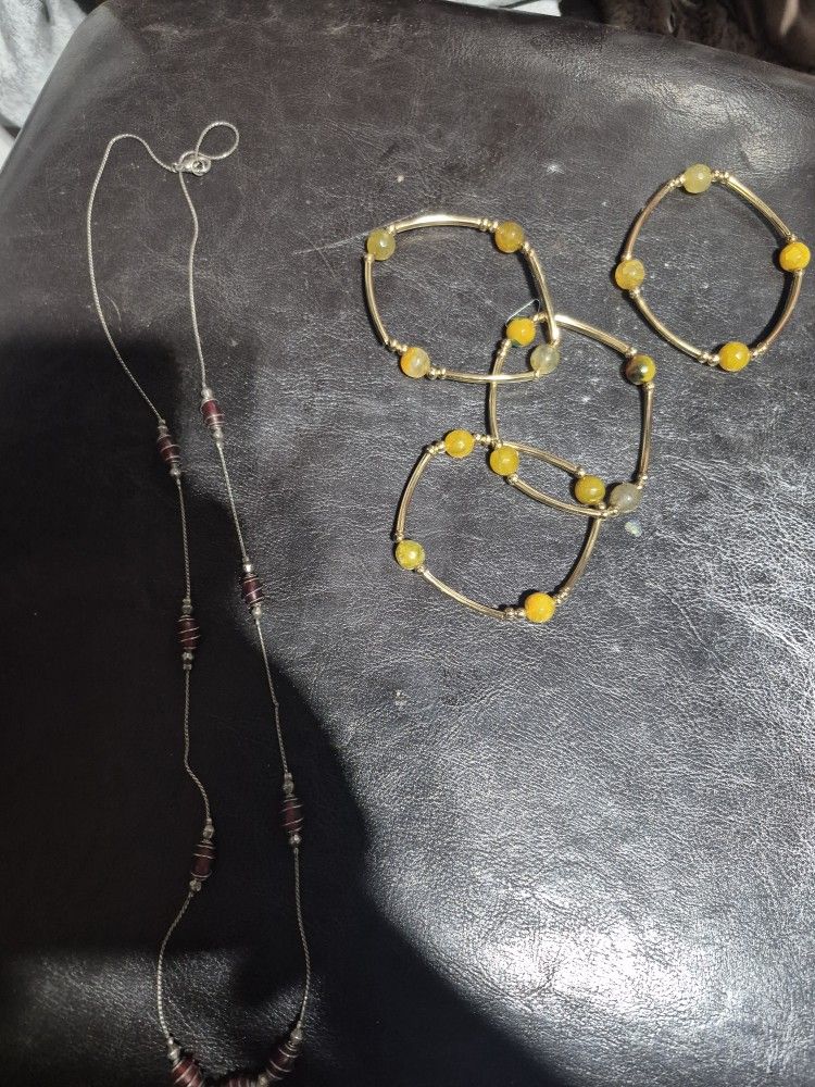 Necklace And Bracelets 4 Used