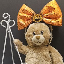 Spooky & Stylish Orange Sequin Pumpkin Halloween Headband!