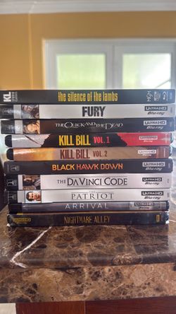 4K Blu-ray Movies,like new,,$120