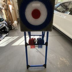 EastPoint Deluxe Steel Frame Axe Throwing Target Game Set - Steel Frame For Indoor And Outdoors
