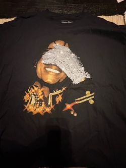 3XL Micahel with glove  Black Graphic T-Shirt