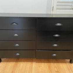 8 Drawer Black Dresser