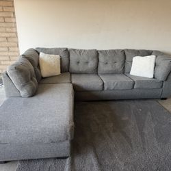 Gray Living Spaces Sectional Sofa Couch Sala 