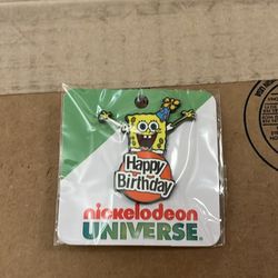 Nickelodeon Universe Spongebob Birthday Pin - New!