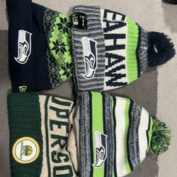 Four 4 Seattle Beanies Seahawks Supersonic 