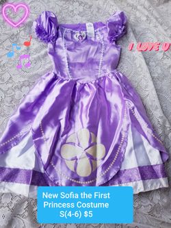 Brand New Halloween Costume Sofia The First Princess Purple S(4-6)