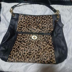 Authentic COACH Animal Print Hobo Bag