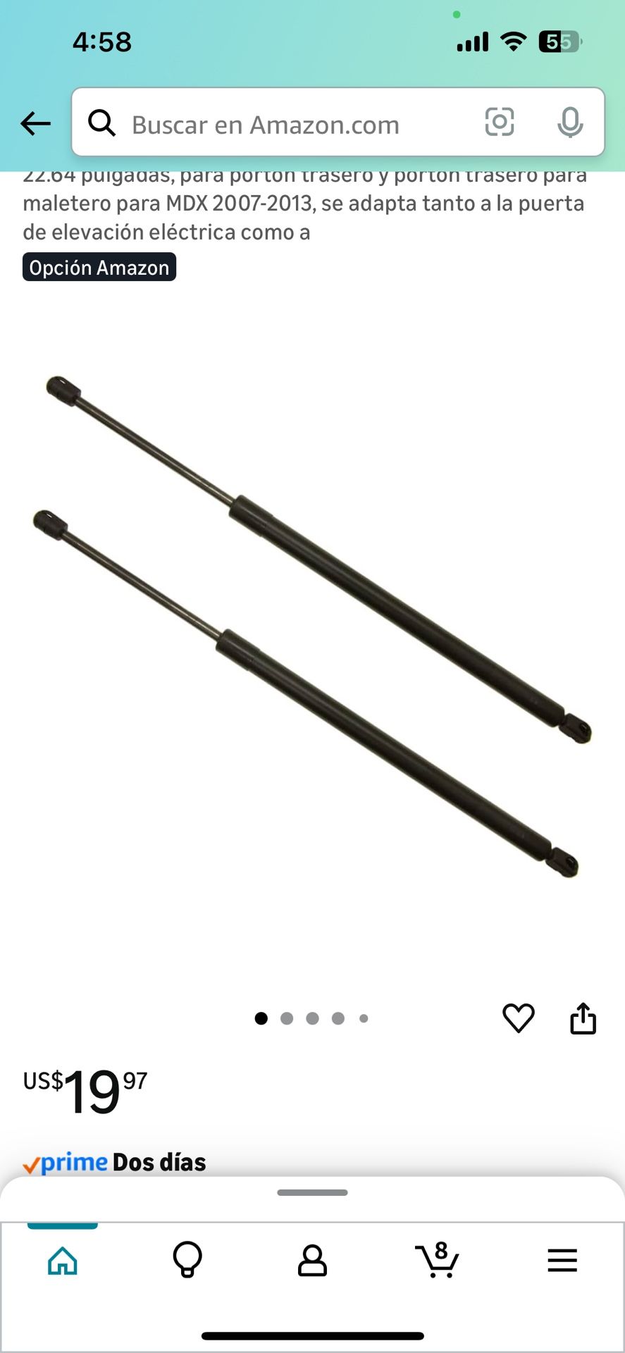 Liftgate Trunk Struts 22.62 In (2pcs) Compatible With Acura 07-13 mDX