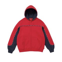 Supreme - Piping Zip Up Hooded Sweatshirt  