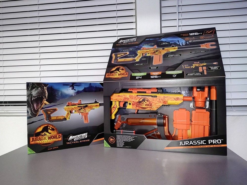 Jarassic World Adventure Force Nerf Guns X2 Brand New