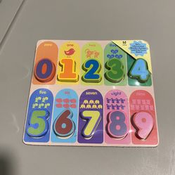 Number Puzzle, Wooden Learning Toy, Montessori Toys, Brand New