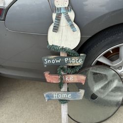 Snow Man Sign