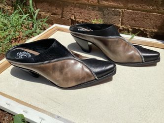 Leather Mule Boot Slides Size 8 Womens