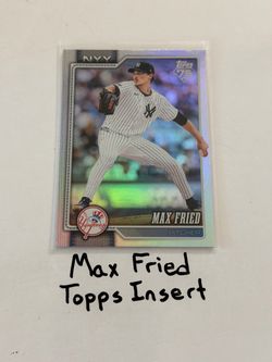 Max Fried New York Yankees Pitcher Topps Short Print Insert Card.
