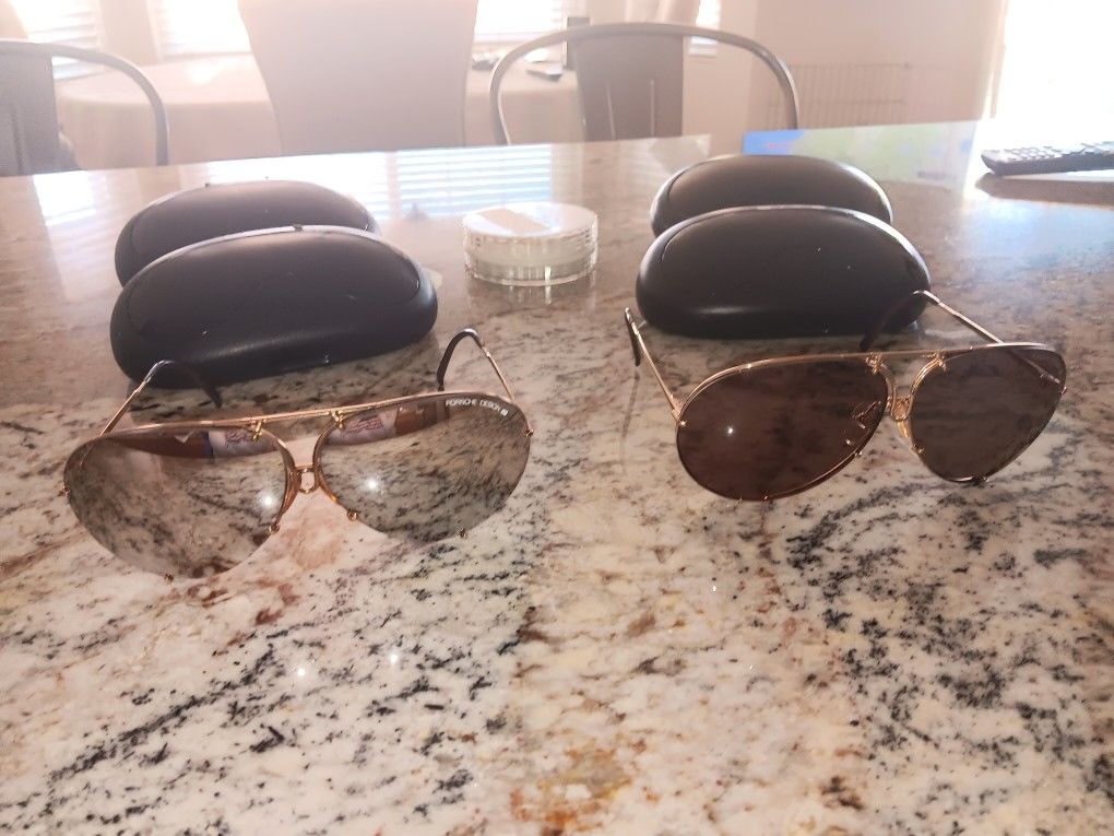Vintage 1970s Porsche Carrera Sunglasses New Condition 275 A Set