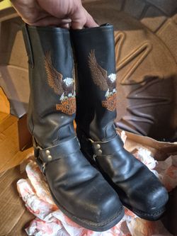 Harley-Davidson Leather Harness Motorcycle Boots