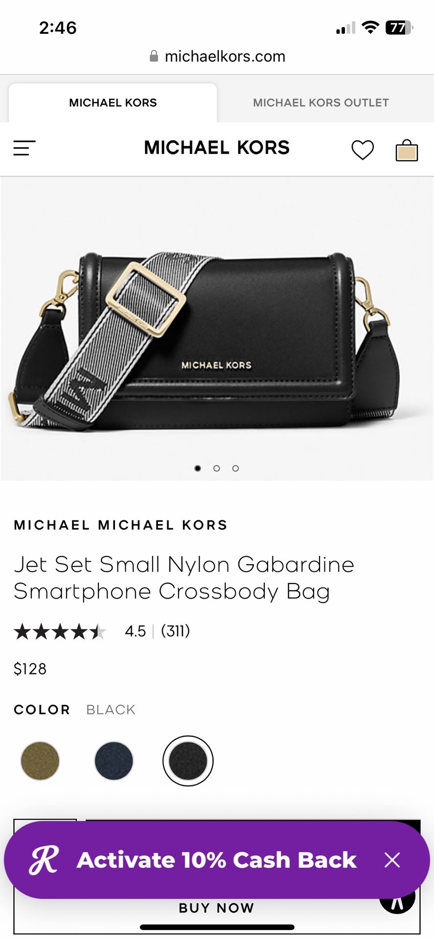 MICHAEL KORS Jet Set Smartphone Crossbody Bag - NEW With TAGS