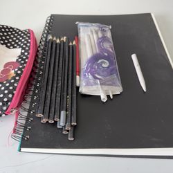 Sketch book and pencils