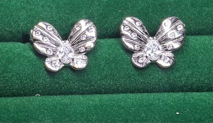 925 silver butterfly earrings