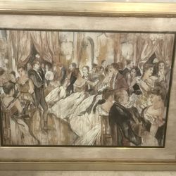 Large A Belle Époque French Pen And Ink Print