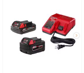 M18 18-Volt Lithium-Ion Starter Kit with One 5.0 Ah and One 2.0 Ah Battery and Charger