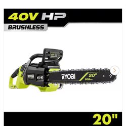 RYOBI 40V HP Brushless 20 in. Battery Cordless Electric Chainsaw (Tool Only)